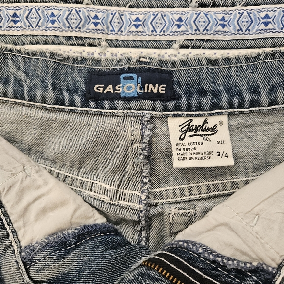 Size 3 Gasoline Denim Midi Skirt - Picture 3 of 6